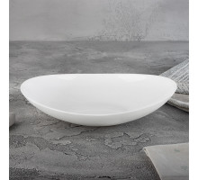 Тарелка суповая Mallony "Al Dente" 107080, 0,6 л, 23x20,5 см, опал. стекло, фигурн., бел.