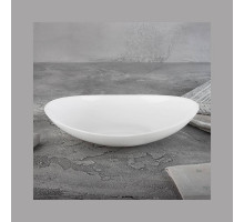 Тарелка суповая Mallony "Al Dente" 107080, 0,6 л, 23x20,5 см, опал. стекло, фигурн., бел.