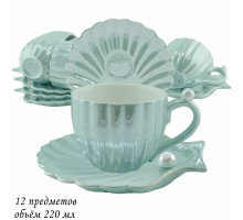 Чайный сервиз 12 пр. LENARDI 106-109, 0,25 л, фарф.