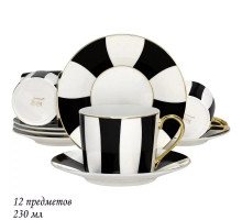 Чайный сервиз 12 пр. LENARDI 205-354 "ЖАКЛИН", 0,23 л, фарф.