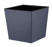 Горшок для цветов InGreen London CUBE 177 х 177 мм, 4,2 л c дренажной вставкой, вулканический серый