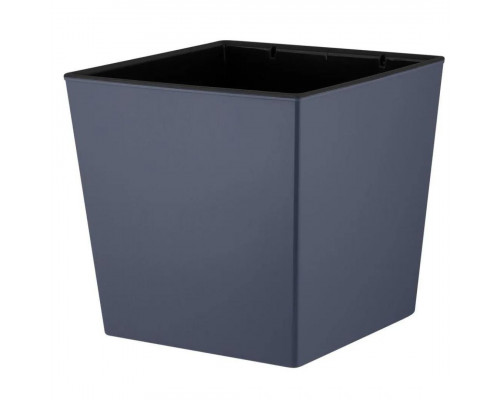 Горшок для цветов InGreen London CUBE 177 х 177 мм, 4,2 л c дренажной вставкой, вулканический серый