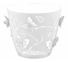 Горшок для цветов Butterflies со вставкой с дренажными отверстиями для орхидей 2,5 л круглый прозрач
