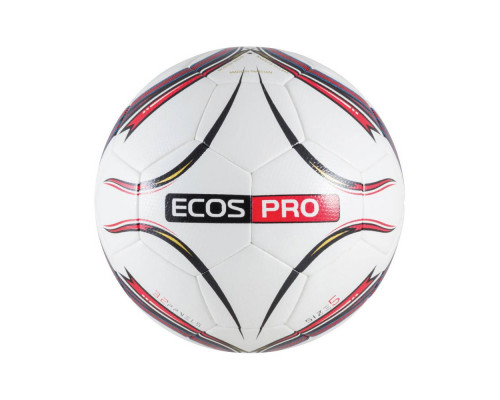 Мяч футбольный ECOS Pro Hybrid Embossed. Размер №5 Красный