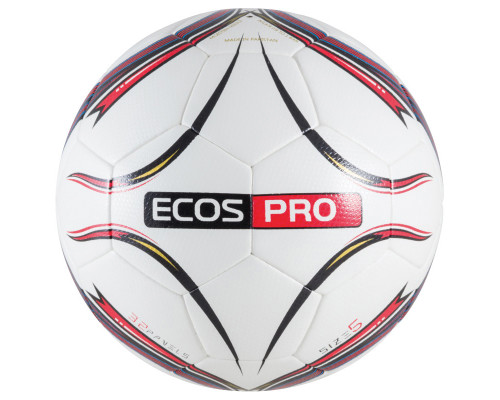 Мяч футбольный ECOS Pro Hybrid Embossed. Размер №5 Красный