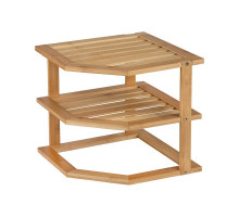 Подставка для кухни угловая Mallony "BAMBU" 108077, 25x25x23 см, бамбук