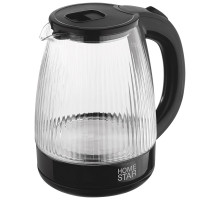 Чайник HomeStar HS-1045 (108853) 1500Вт 1,8л стекло, пластик, черный