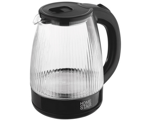 Чайник HomeStar HS-1045 (1,8 л) стекло, пластик, черный