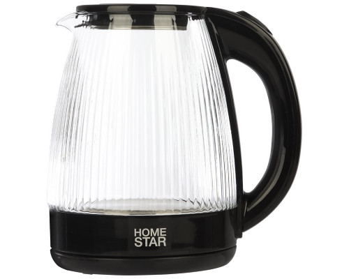 Чайник HomeStar HS-1045 (1,8 л) стекло, пластик, черный