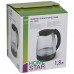 Чайник HomeStar HS-1045 (1,8 л) стекло, пластик, черный
