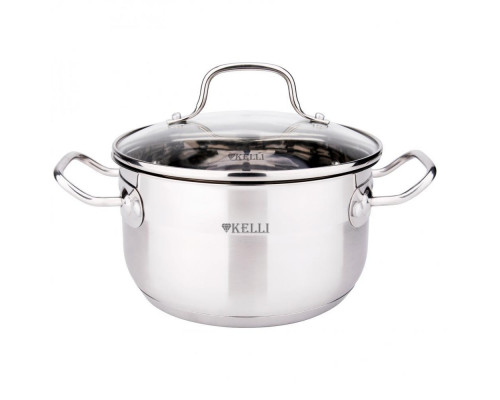 Кастрюля из нержавеющей стали Kelli KL-4728-20 3,6л нерж.
