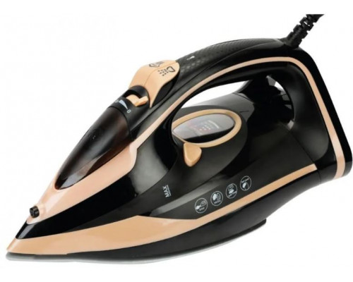 Утюг Kelli KL-1656 черн.-кор. 3000 Вт керам.покр. пар самоочистка