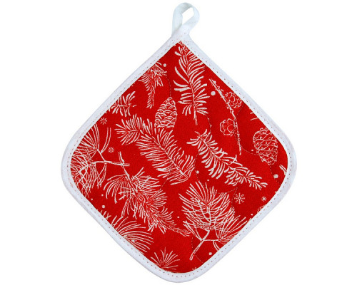 Прихватка "Сказочный лес" (красный). Размер 18х18 см NEW