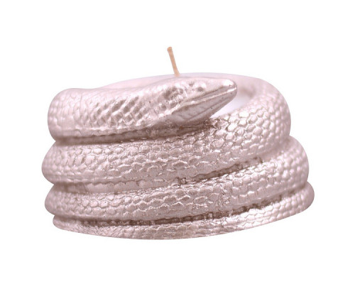 Свеча декоративная с подсвечником "Змейка". Размер 7,5х7,5х4 см