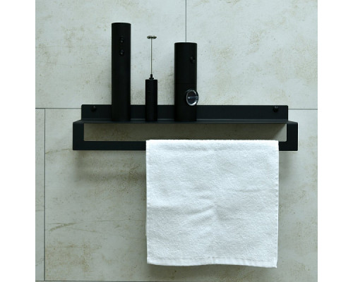 Полка настенная с полотенцедержателем "Лофт". Размер 50х10,5х9,5 см. NEW