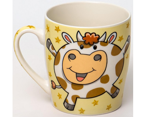 ПОЗИТИВ, кружка 270мл, МИКС 3 ДЕКОРА, NEW BONE CHINA, упаковка - гофрокороб