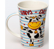 Кружка Olaff "Happy day" 200-08010, 0,45 л, фарф., с рис.