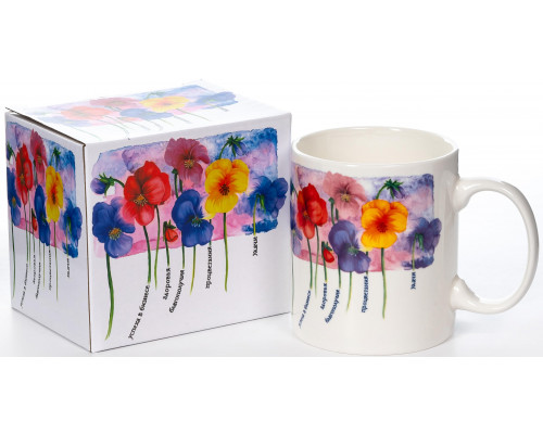 АНЮТИНЫ ГЛАЗКИ, кружка 350мл, NEW BONE CHINA, индивидуальная подарочная упаковка