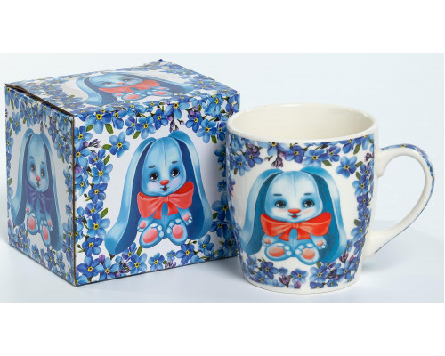 НЕЖНОСТЬ, кружка 270мл, МИКС 2 ДЕКОРА, NEW BONE CHINA, индивидуальная подарочная упаковка