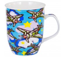 Кружка Olaff 133-08025 "Самолеты", 0,35 л, с рис.