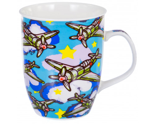 САМОЛЕТЫ, кружка 350мл, NEW BONE CHINA, упаковка - гофрокороб