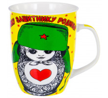 Кружка Olaff 133-08034 "Защитник Родины", 0,35 л, с рис.