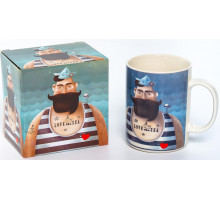 Кружка Olaff 133-08065 "LOVE SEA", 0,51 л, бел., с рис., п/у