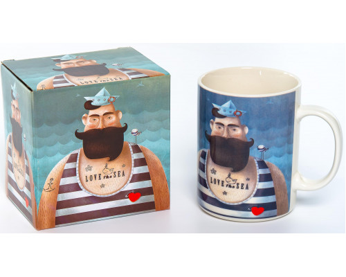 LOVE SEA, кружка 510мл, NEW BONE CHINA, индивидуальная подарочная упаковка