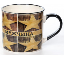 Кружка Olaff 133-08070 "Настоящий Мужчина", 0,3 л, с рис.