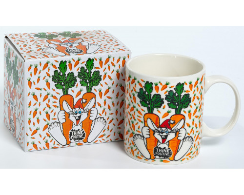 THINK POSITIVE, кружка 350мл, NEW BONE CHINA, индивидуальная подарочная упаковка