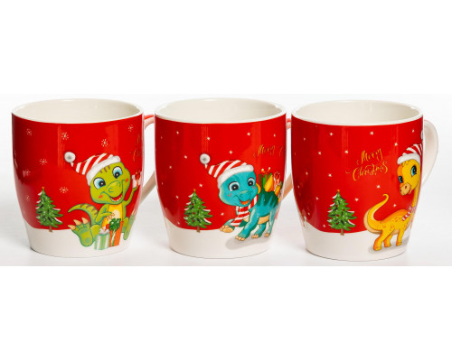 ЖЕЛАЮ СЧАСТЬЯ, кружка 270мл, МИКС 3 ДЕКОРА, NEW BONE CHINA, упаковка - гофрокороб