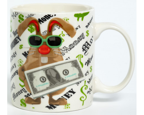 MONEY, кружка 350мл, NEW BONE CHINA, упаковка - гофрокороб