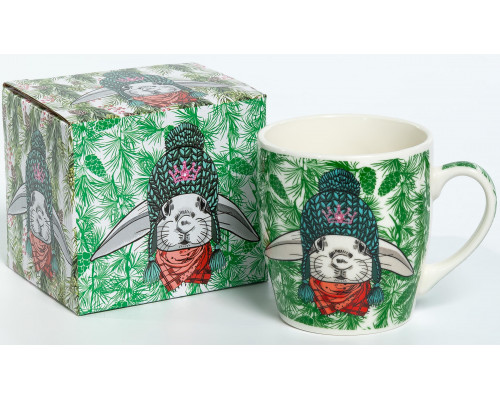 ЛАПОЧКА, кружка 270мл, МИКС 2 ДЕКОРА, NEW BONE CHINA, индивидуальная подарочная упаковка