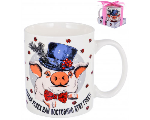 УСПЕХ, кружка 350мл, NEW BONE CHINA, индивидуальная подарочная упаковка