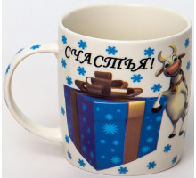 Кружка Olaff 200-08001 "СЧАСТЬЯ И УДАЧИ", 0,38 л, с рис.