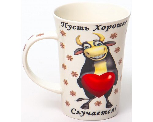 ПУСТЬ ВСЕ МЕЧТЫ СБЫВАЮТСЯ, кружка 450мл, NEW BONE CHINA, упаковка - гофрокороб