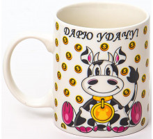 Кружка Olaff 200-08036 "ДАРЮ УДАЧУ", 0,35 л, с рис.