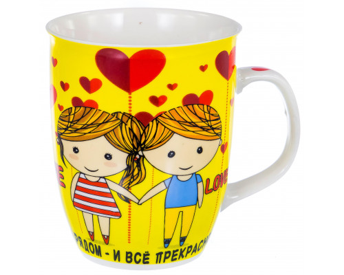 ТЫ РЯДОМ, кружка 350мл, NEW BONE CHINA, упаковка - гофрокороб