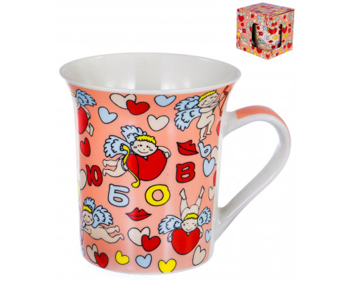 ЛЮБОВЬ, кружка 310мл, NEW BONE CHINA, индивидуальная подарочная упаковка