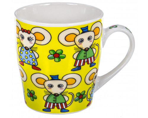 ЯРКИЕ МЫШАТА, кружка 270мл, NEW BONE CHINA, упаковка - гофрокороб