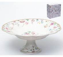ФРАНСУАЗА, фруктовница на ножке 310мм 700мл, NEW BONE CHINA, цветная упаковка