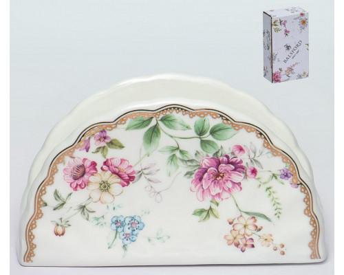 ФРАНСУАЗА, салфетница 125мм, NEW BONE CHINA, цветная упаковка
