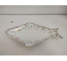 ТЕОДОРА, селедочница 270мм, NEW BONE CHINA, цветная упаковка