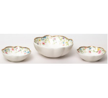ТЕОДОРА, набор д/варенья (3) салатник 140 мм 320мл + 2 салатника 100 мм 100мл,  NEW BONE CHINA, цветная упаковка
