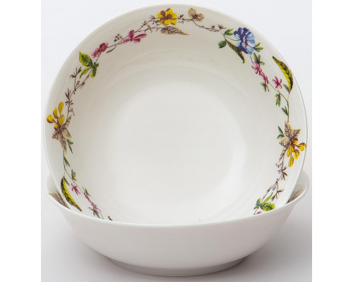 ЛАТОНА ЛЕТНЕЕ УТРО, набор 2 салатника 160мм 450мл, NEW BONE CHINA, цветная упаковка
