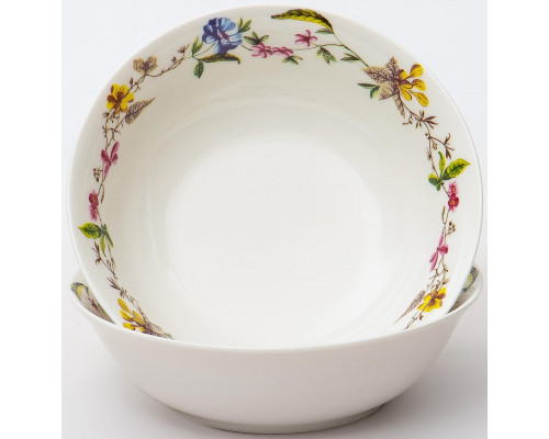 ЛАТОНА ЛЕТНЕЕ УТРО, набор 2 салатника 180мм 750мл, NEW BONE CHINA, цветная упаковка