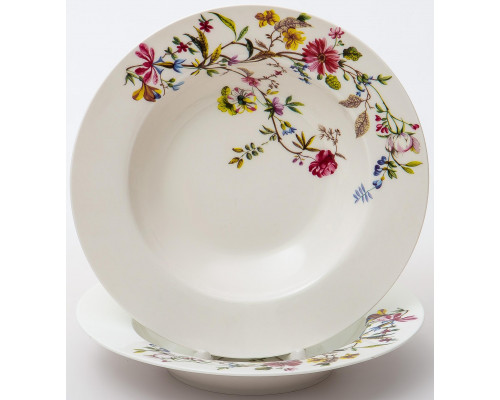 ЛАТОНА ЛЕТНЕЕ УТРО, набор 2 глуб.тарелки 210мм, NEW BONE CHINA, цветная упаковка