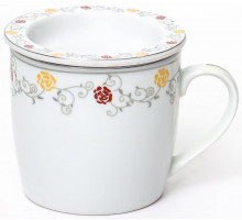 Кружка с крышкой Guterwahl "Венера" 114-19042 "Алиот", 0,35 л, фарф., бел., декор.