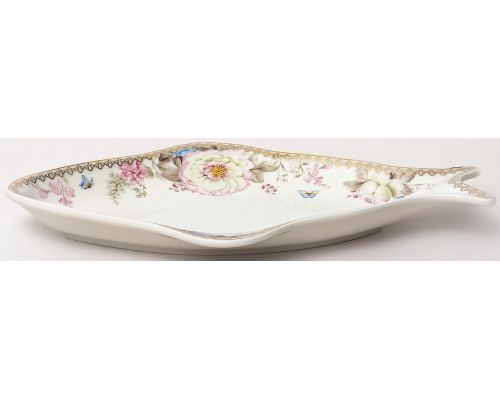АДЕЛИНА, селедочница 270мм, NEW BONE CHINA, цветная упаковка