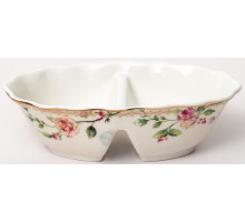 СТЕФАНИЯ, блюдо для специй 120мм 2 секции,  NEW BONE CHINA, цветная упаковка